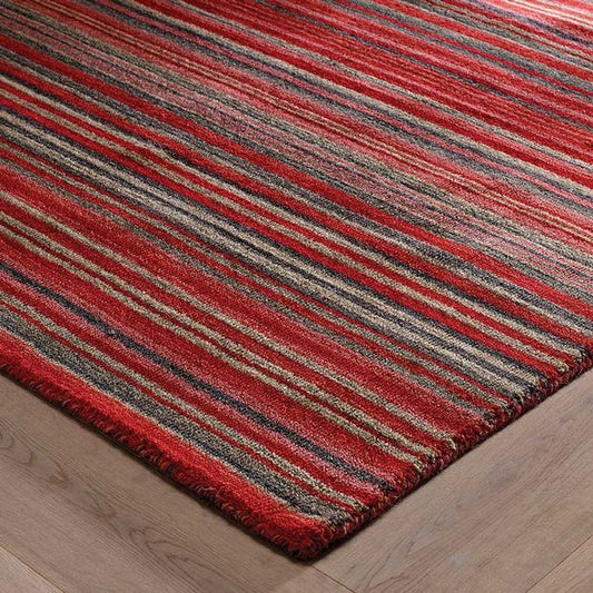 Carter Red Stripe Rug - Love-Rugs alternate image