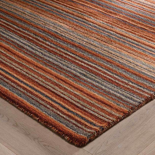 Carter Rust Stripes Rug - Love-Rugs alternate image