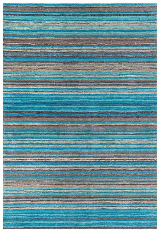 Carter Teal Stripes Rug - Love-Rugs