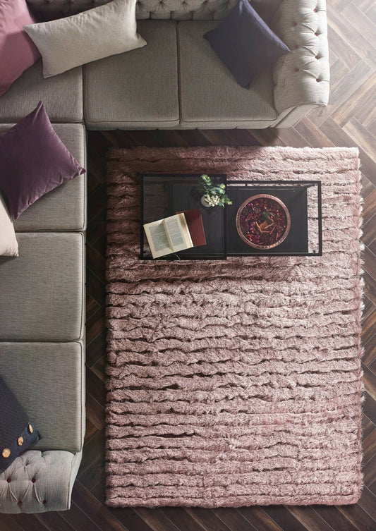 Carved Glamour Blush Pink Rug - Love-Rugs alternate image