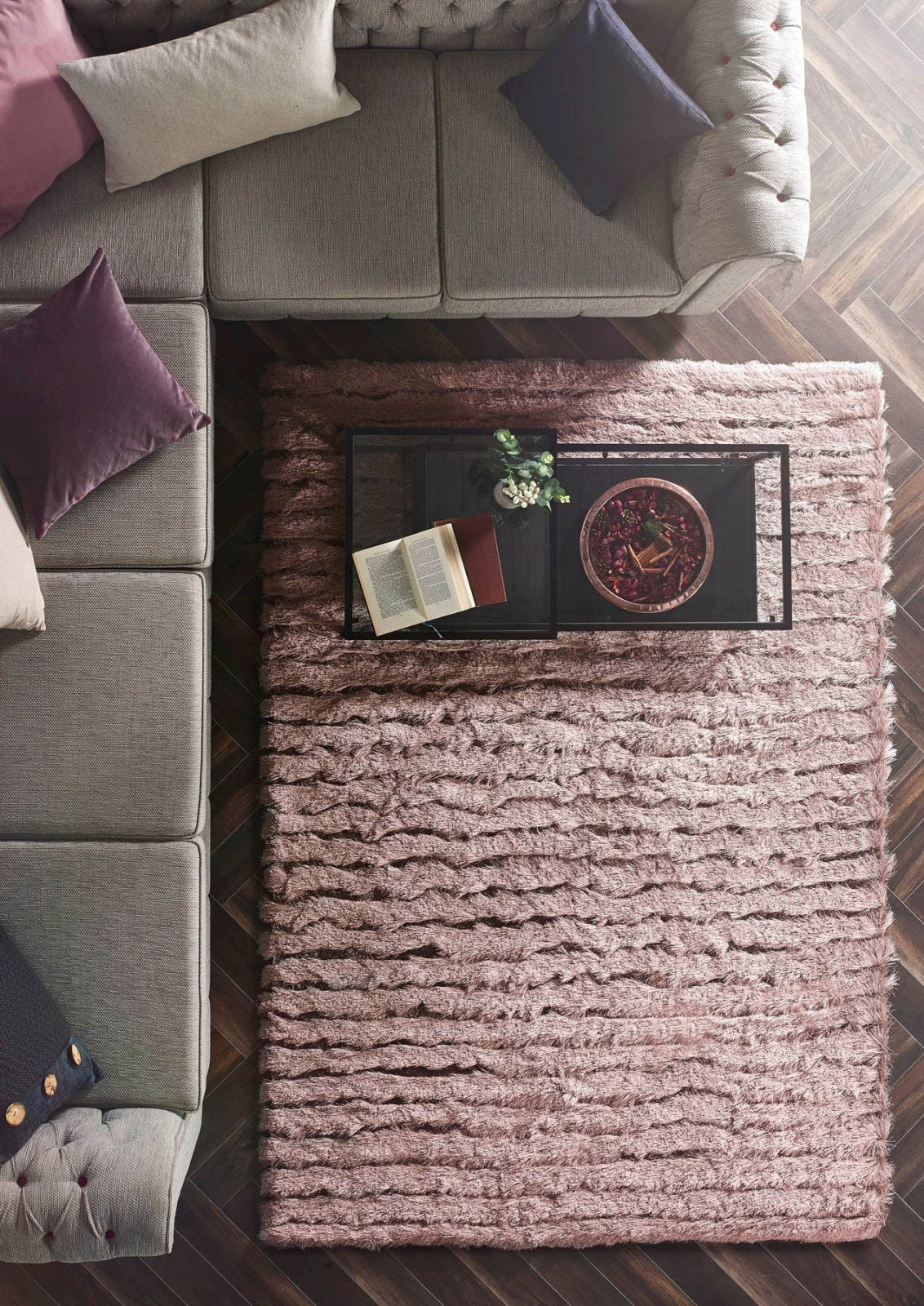 Carved Glamour Blush Pink Rug – Love-Rugs