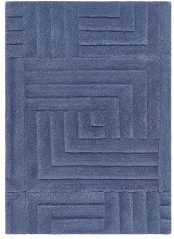 Carved Maze Blue Rug - Love-Rugs