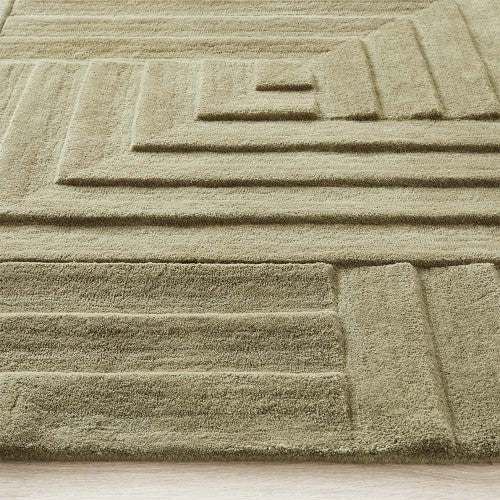 Graven Rugs Carved Maze Green Rug – Love-Rugs