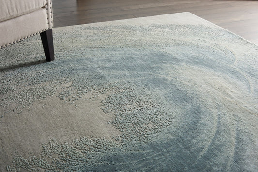 Christopher Guy Wool & Silk Collection CGS30 BEIGE/SEAFOAM Rug - Love-Rugs alternate image