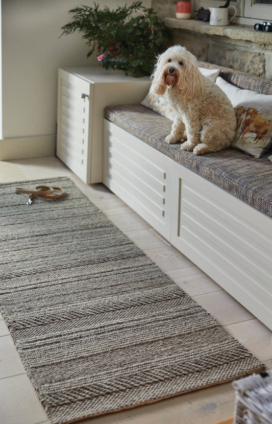 Chunky Knit Grey Runner Rug - Love-Rugs alternate image