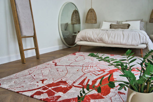 Cities Amsterdam Orange Cut 9323 Rug - Love-Rugs