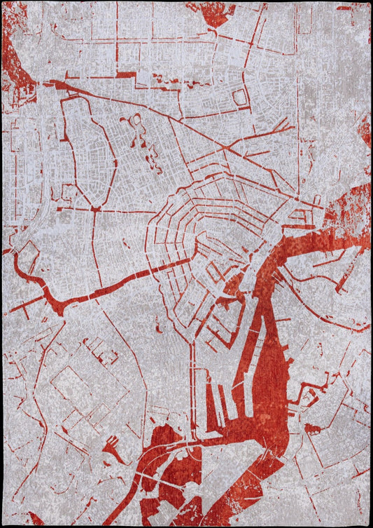 Cities Amsterdam Orange Cut 9323 Rug - Love-Rugs alternate image