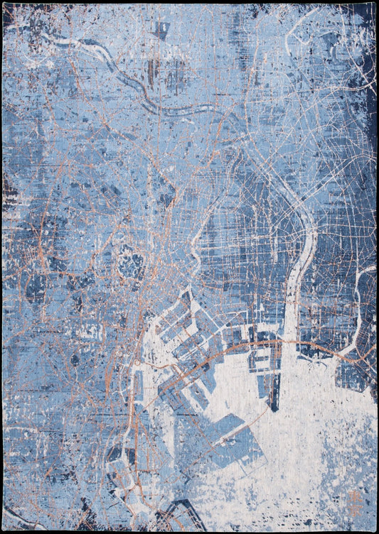 Cities Tokyo Conductive Blue 9314 Rug - Love-Rugs