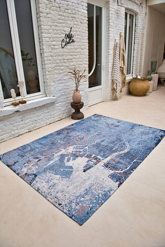 Cities Tokyo Conductive Blue 9314 Rug - Love-Rugs alternate image