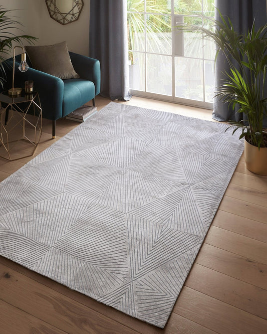 Clarke & Clarke Blaize Silver Rug - Love-Rugs alternate image