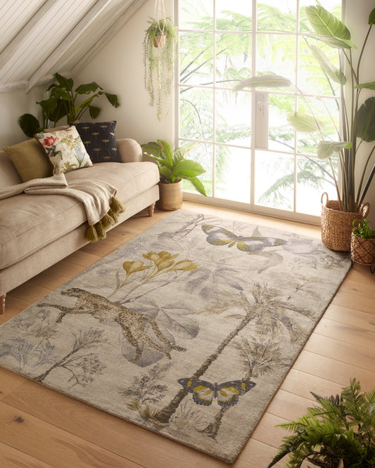 Clarke & Clarke Botany Charcoal Rug - Love-Rugs alternate image