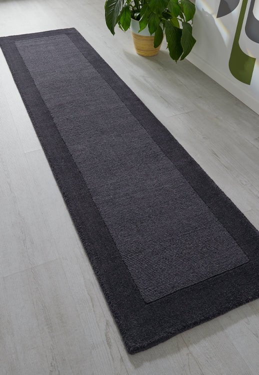 Colours Charcoal Runner Rug - Love-Rugs