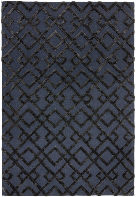 Dixon Black Trellis Rug - Love-Rugs