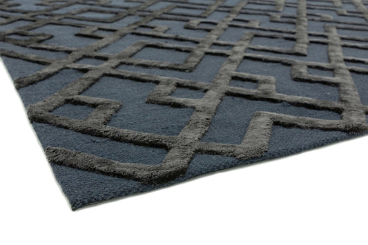 Dixon Black Trellis Rug - Love-Rugs alternate image