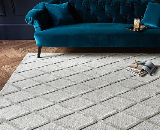 Dixon Silver Diamond Rug - Love-Rugs alternate image