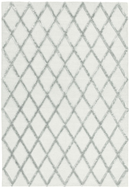Dixon Silver Diamond Rug - Love-Rugs