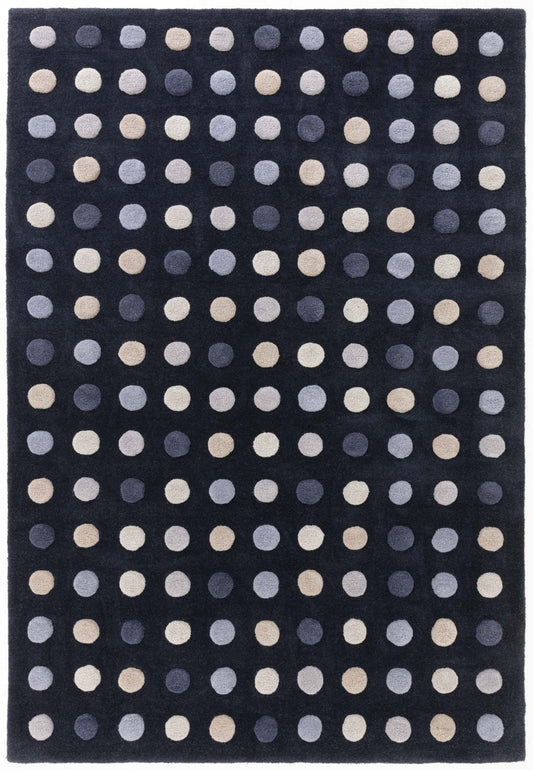 Dotty Navy Rug - Love-Rugs