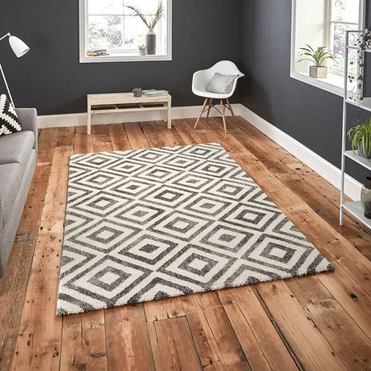 Elegant 4893 - Grey / White Rug - Love-Rugs
