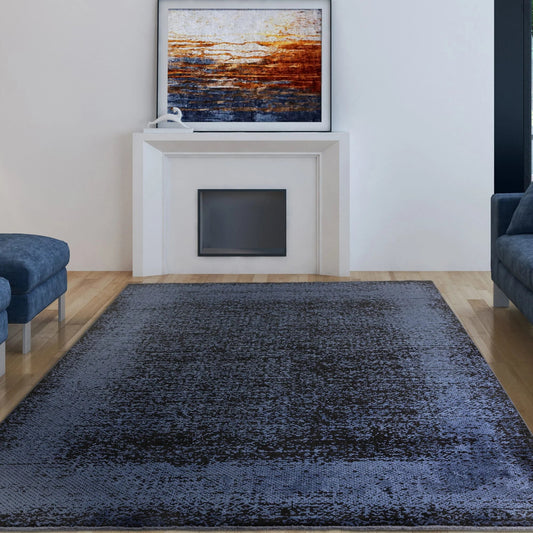 Elodie Indigo/Black Rug - Love-Rugs
