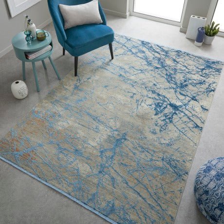 Emerald EMR101 Blue Rug - Love-Rugs