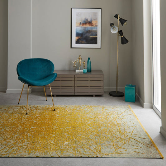 Emerald EMR102 Yellow Rug - Love-Rugs
