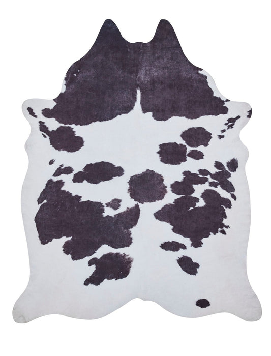 Faux Hide Cow Print Black/White Rug - Love-Rugs