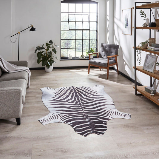 Faux Hide Zebra Print Rug - Love-Rugs alternate image