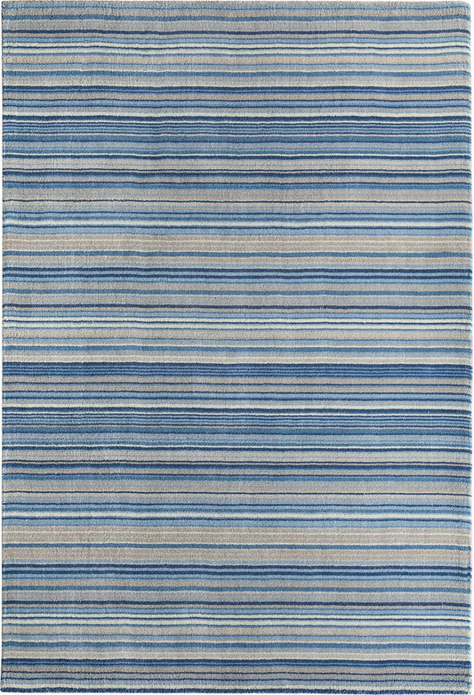 Fine Stripes Blue / Beige Rug - Love-Rugs