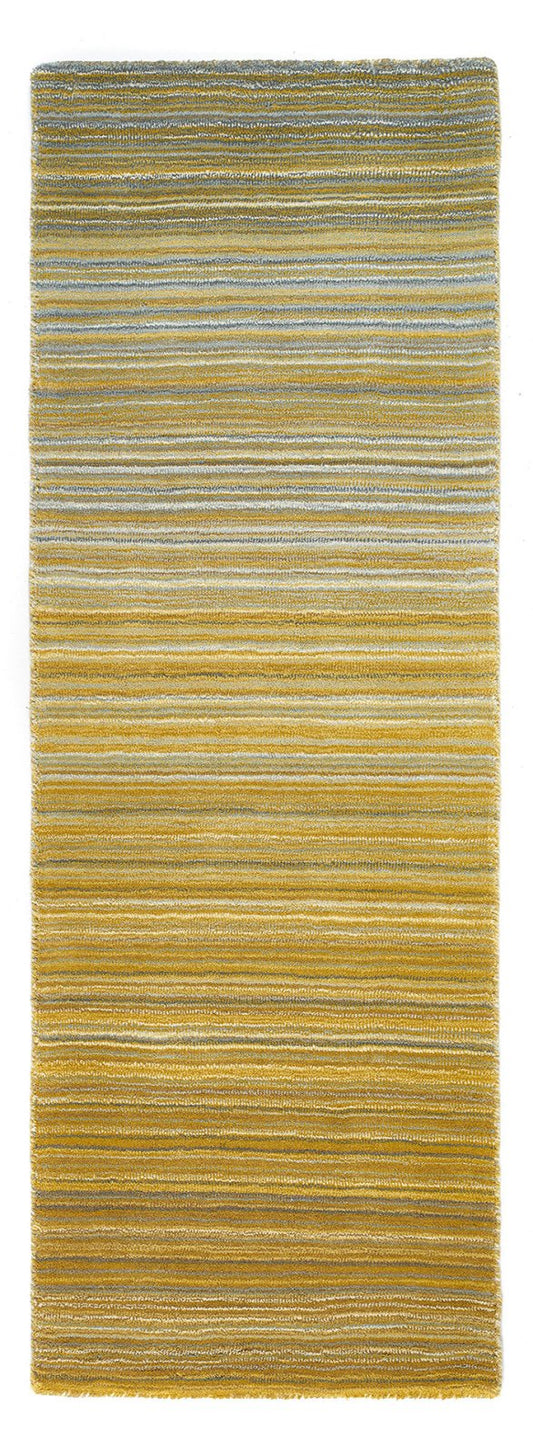 Fine Stripes Ochre Runner Rug - Love-Rugs