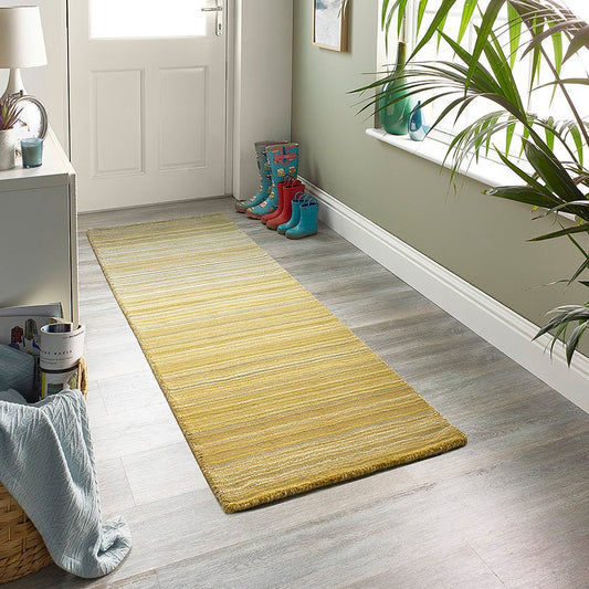 Fine Stripes Ochre Runner Rug - Love-Rugs alternate image