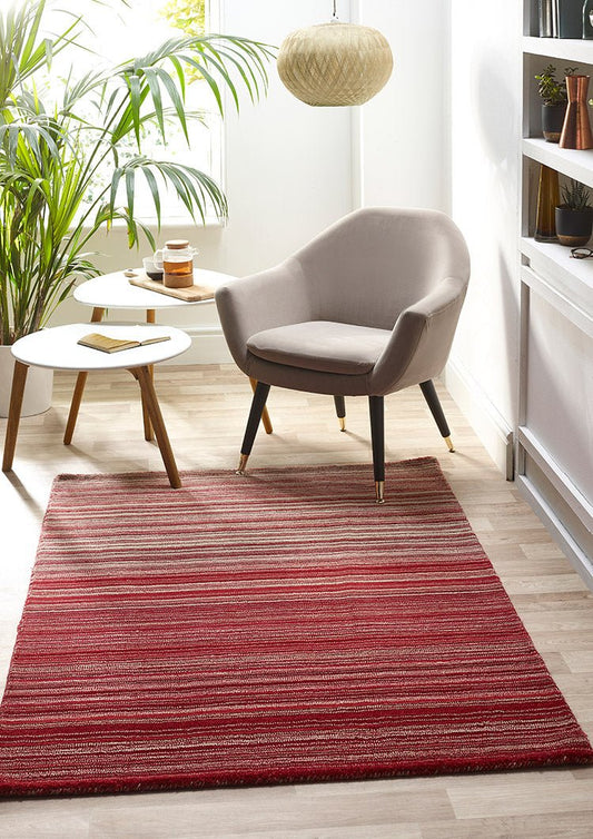 Fine Stripes Red Rug - Love-Rugs alternate image