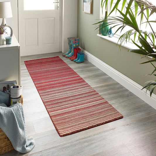 Fine Stripes Red Runner Rug - Love-Rugs alternate image