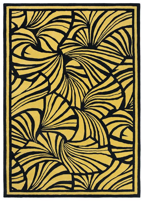 Florence Broadhurst Japanese Fans Gold 039305 Rug - Love-Rugs
