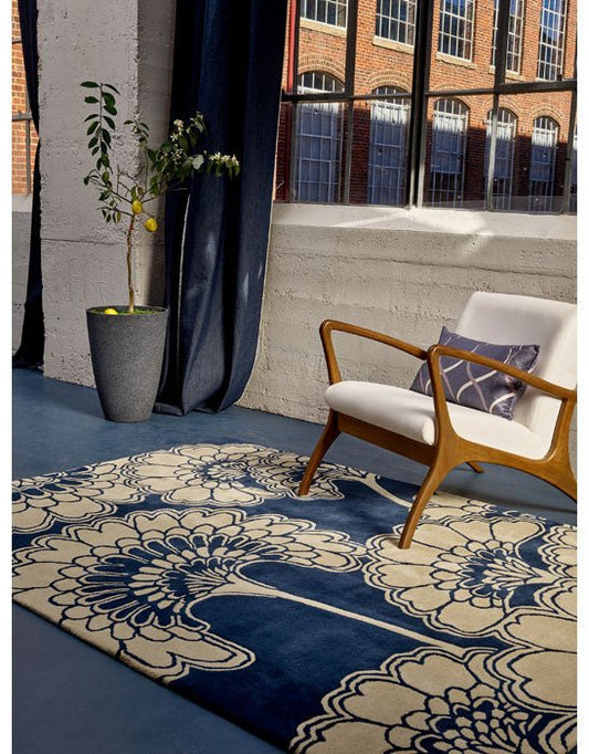 Florence Broadhurst Japanese Floral Midnight 039708 Rug - Love-Rugs alternate image