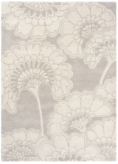 Florence Broadhurst Japanese Floral Oyster 039701 Rug - Love-Rugs