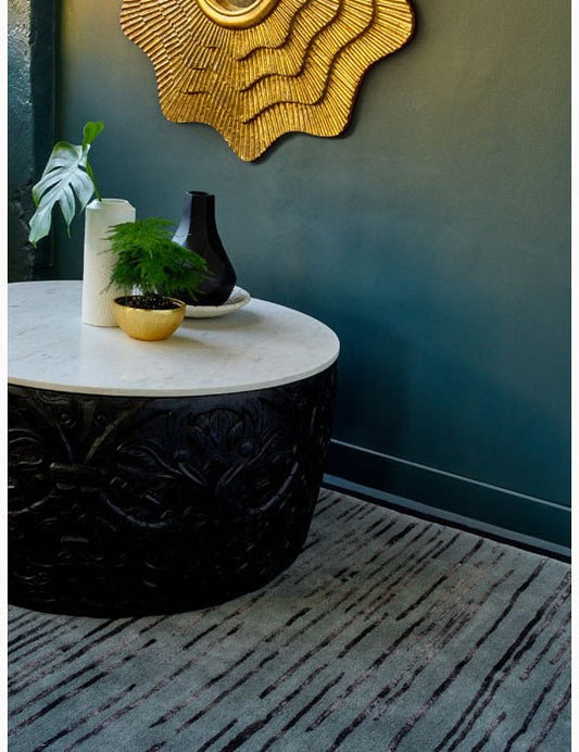 Florence Broadhurst Slub Charcoal 039405 Rug - Love-Rugs alternate image