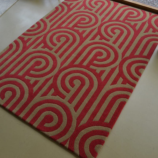 Florence Broadhurst Turnabouts Claret 039200 Rug - Love-Rugs alternate image