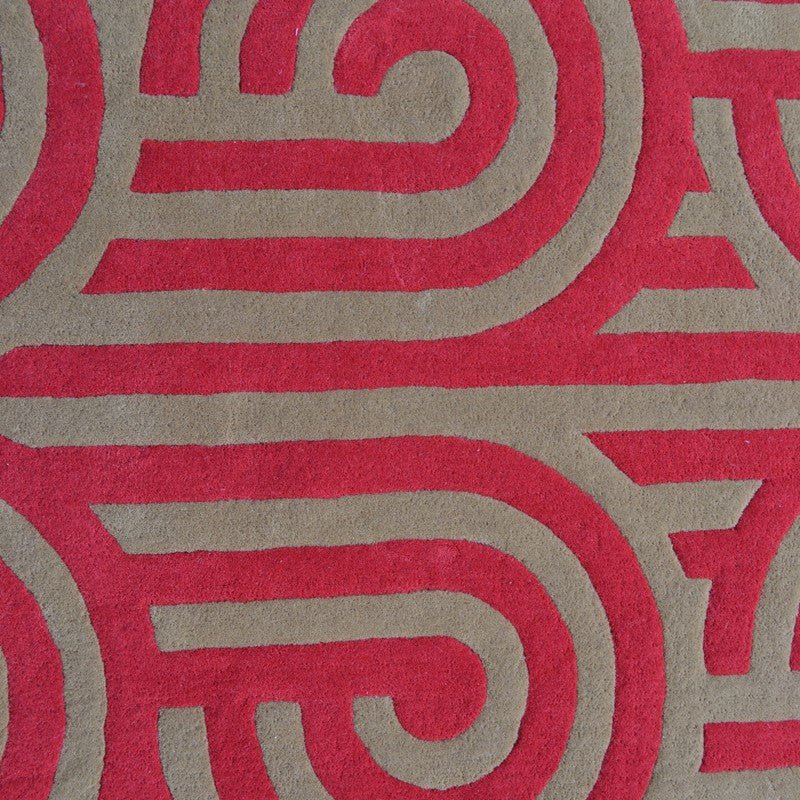 Claret Border Rug Florence Broadhurst Turnabouts Claret 039200 Rug – Love-Rugs