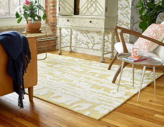 Florence Broadhurst Waterwave Stripe Citron 039906 Rug - Love-Rugs alternate image