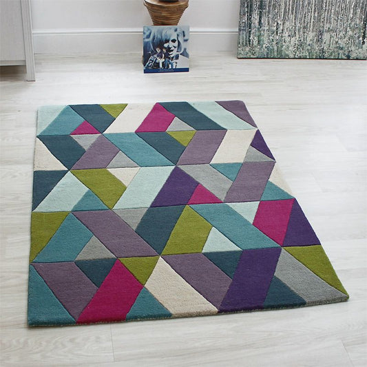 Funk Chevron Blue Green Rug - Love-Rugs alternate image