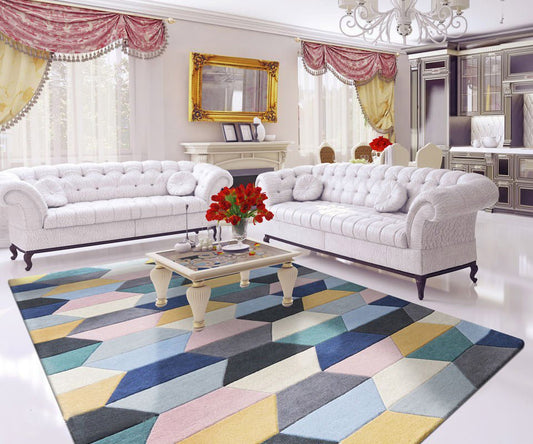 Funk Honeycomb Pastel Rug - Love-Rugs alternate image