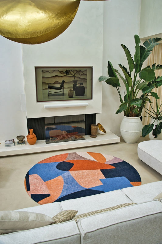Gallery Shapes Carpe Diem 9368 Round Rug - Love-Rugs