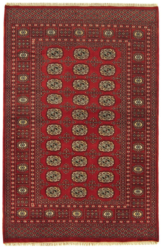 Hand-knotted Bokhara Red Rug - Love-Rugs