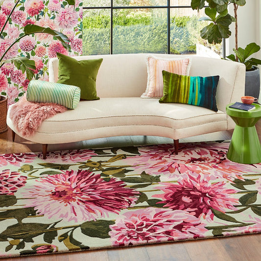 Harlequin Dahlia Fuchsia/Palm 142402 - Love-Rugs alternate image