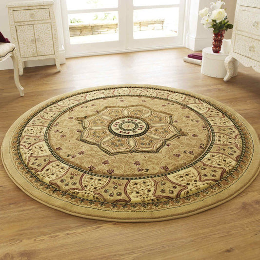 Heritage 4400 - Beige Circle Round Rug - Love-Rugs alternate image