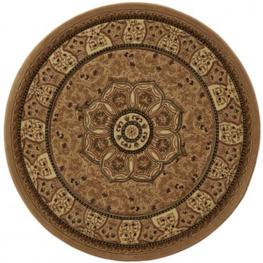 Heritage 4400 - Beige Circle Round Rug - Love-Rugs