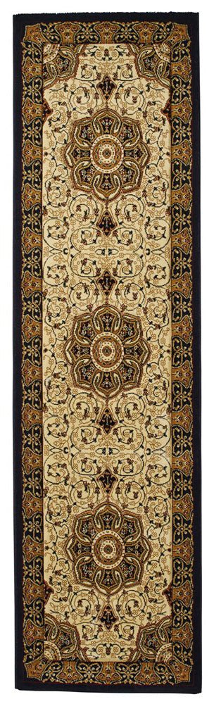 Heritage 4400 Black Cream Runner Rug - Love-Rugs alternate image
