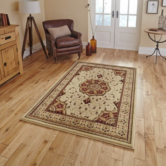Heritage 4400 - Cream / Red Rug - Love-Rugs