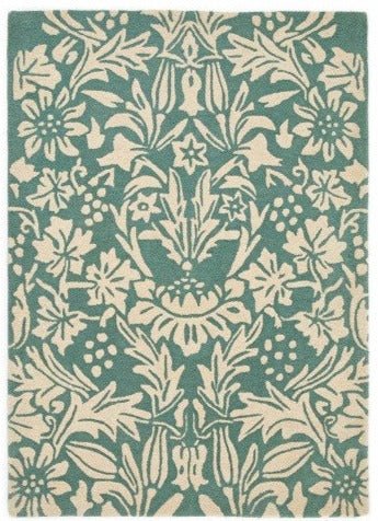 Heritage Floral 1 Soft Teal Rug - Love-Rugs