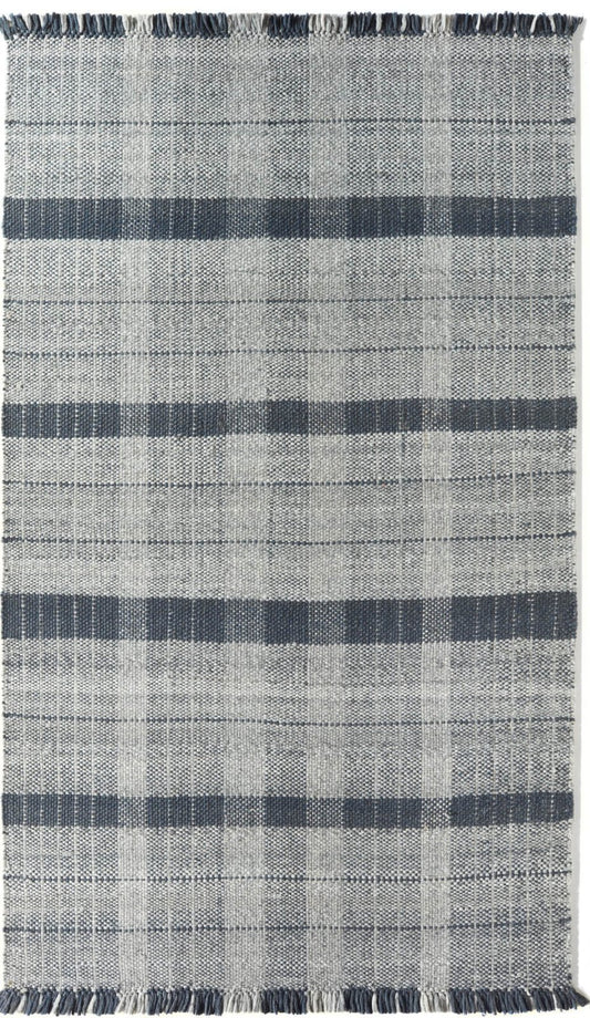 Highland Check Navy Rug - Love-Rugs